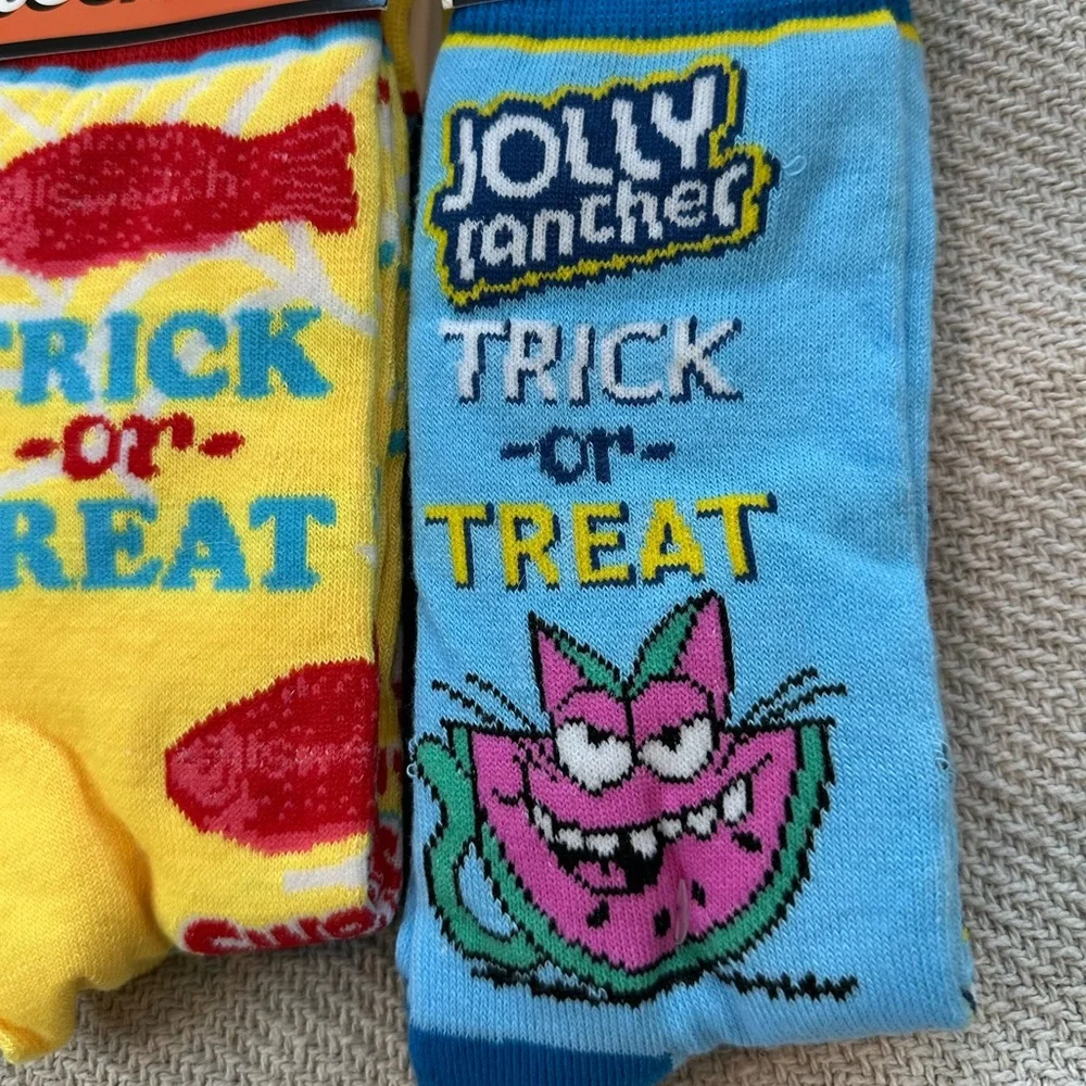 Cool Socks Candy 6 Pairs NWT Warheads Swedish Fish Jolly Rancher Halloween Fall